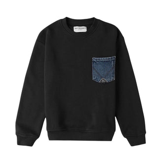 Roy Roger's Felpa girocollo in cotone con logo RF100