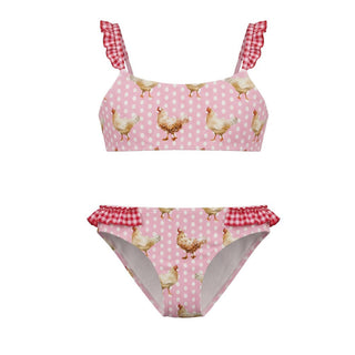 Selini Action By Eleni Balerba Bikini Rosa Con Stampa Per Bambina SES0B20-18