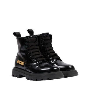 Moschino Anfibi con scritta logo in metallo 84277