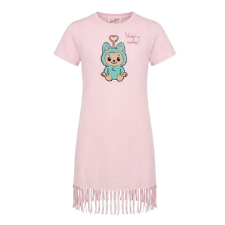 Mc2 Saint Barth Copricostume Abbey In Jersey Rosa Con Labubu ABY0001/00960L Per Bambina