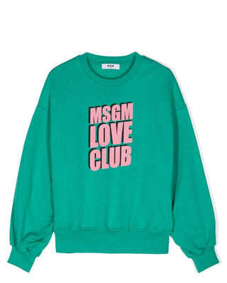Msgm Felpa girocollo con logo frontale F4MSJGSW218