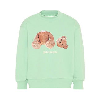 Palm Angels Felpa Verde In Cotone Con Teddy PBBA012S26FLE002/080