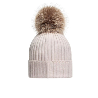 Moncler Cappello in lana a coste con pompon L19543B00007/037