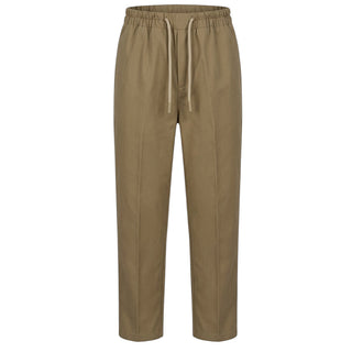 Emanuel Pris Pantaloni Beige Scuro In Gabardine Con Coulisse EPT6310-11BC Per Bambino