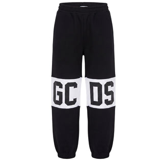 GCDS Pantaloni Jogger Neri Con Logo Z0UJQI588F004/999A Per Bambini