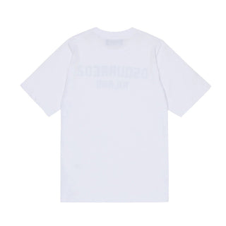 Dsquared2 T-shirt Bianca A Maniche Corte Con Logo DQ3164-D0015-DQ100