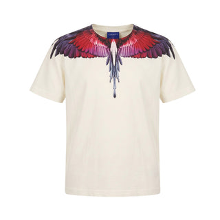 Marcelo Burlon T-shirt Avorio Con Stampa Wings F6CMJBTH028-412 Per Bambini