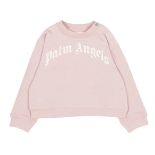 Palm Angels Felpa Rosa Con Logo Per Neonata PGXC001S26FLE002/042