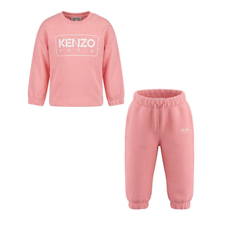 Kenzo Tuta In Cotone Rosa Per Neonata K60486