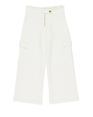 Lù:Lù Pantaloni avorio in felpa da bambina LL3172