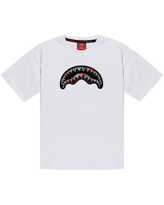 SPRAYGROUND T-shirt bianca in jersey con logo SPY1328WHT