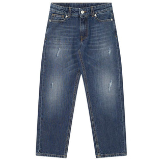 Please Jeans Regular in denim blu con dettagli destroyed PHF2W13B78