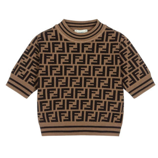 Fendi T-shirt In Maglia Con FF JFG069-AEYD