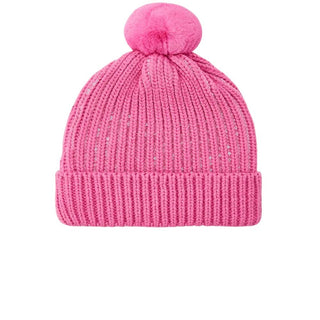 Karl Lagerfeld Cappello fucsia con pompon e logo Z30327