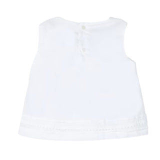 Il Gufo Camicia bianca in cotone a trapezio P24CA028C6003