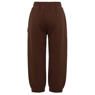 Barrow Pantaloni Jogger Marroni Con Logo F6BKJUFP013-408 Per Bambini