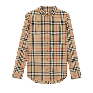 Burberry Camicia In Cotone Con Motivo Burberry Check Da Donna 8111847