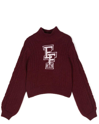 Elisabetta Franchi Maglia dolcevita con logo EFMA141.C