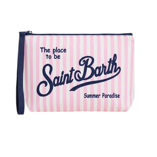 Mc2 Saint Barth Pochette Aline In Scuba Con Fantasia A Righe Rosa ALIN001/09412L