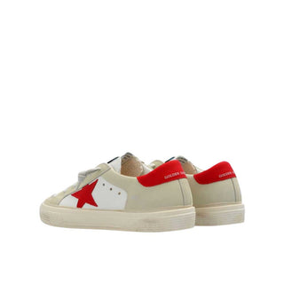 Golden Goose Super Star Sneakers gyf00495/f aus weißem/rotem Leder