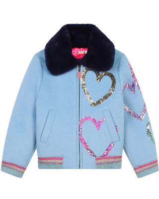 Billieblush Giubbino in panno azzurro U20433