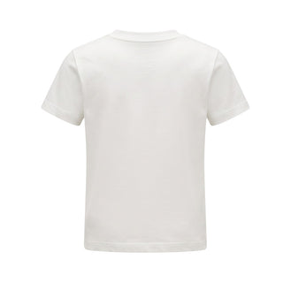Moncler T-shirt Bianca In Jersey Con Logo L29548C00014-034 Per Bambini