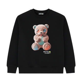 Barrow Felpa Girocollo Nera Con Teddy S6BKJUSW005-110