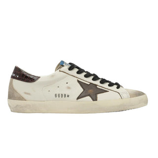 Golden Goose Sneakers Super-Star con talloncino in pelle coccodrillo GMF00102/F0075531055