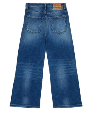 Diesel Jeans Wide Leg in denim blu da bambina J02323-KXBQF