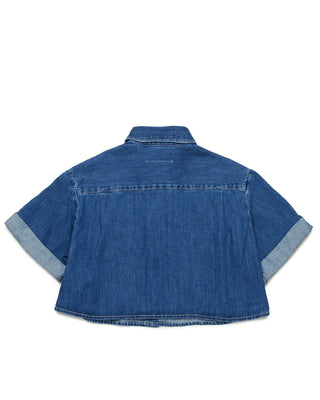 Maison Margiela Camicia In Denim M60763-MM04S A Maniche Corte