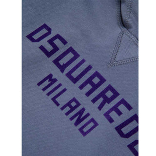 Dsquared2 Felpa Grigia Con Cappuccio E Logo DQ3184-D0A9U-DQ903