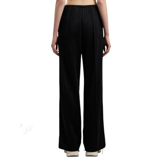 Palm Angels Pantaloni Track Neri A Gamba Larga Con Logo PWCJ031S26FAB001N
