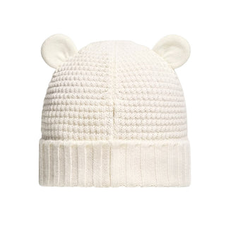 Moncler Cappello Panna In Lana Con Orecchie L29513B00005-040 Per Neonati