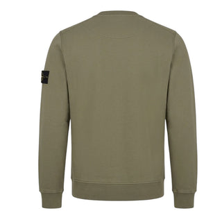 Stone Island Felpa Girocollo Verde Con Compass L2156100060/V005G Per Uomo