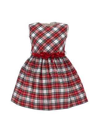 Monnalisa Vestina tartan in taffetà 31D911