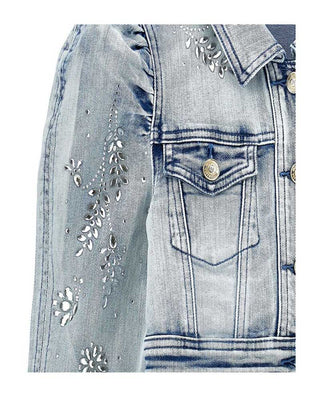 Monnalisa Giubbino In Denim 79C101 Crop