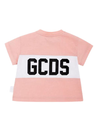 GCDS T-shirt girocollo con logo frontale GUM003