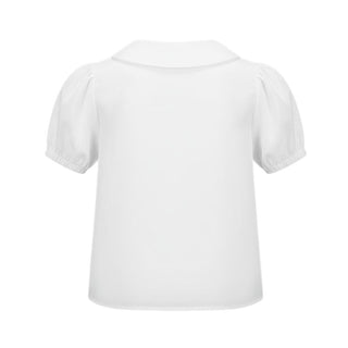 J.o Milano Camicia Bianca In Popeline Per Bambina 676D3J