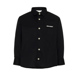 Palm Angels Camicia Nera Con Logo F6PAJBSI169/110 Per Bambino