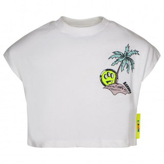 Barrow T-Shirt Crop 033050 Con Stampa Da Ragazza