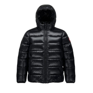 Canada Ghoose Giubbino trapuntato nero con cappuccio e logo 5460Y