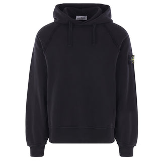Stone Island Felpa nera con cappuccio e Compass K2S156100023/V0029