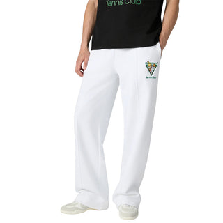 Casa Blanca Pantaloni Bianchi In Felpa Tennis Club Triangle M-PF26-JTR-361-03 Per Uomo