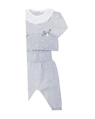 Doctor Kids Two Piece Romper dk196 With Ruffled Neck