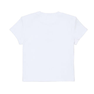 Dsquared2 T-shirt Bianca A Costine Con Logo DQ3160-D0AGG-DQ100