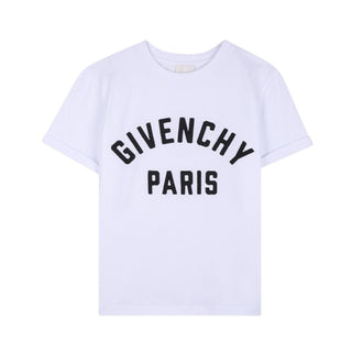 Givenchy T-shirt Bianca Con Logo Per Bambini H31109/10P