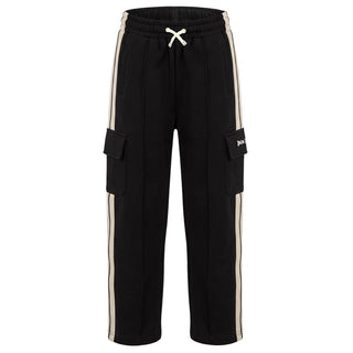 Palm Angels Pantaloni Cargo Neri Con Logo F6PAJBFP020/110 Per Bambini
