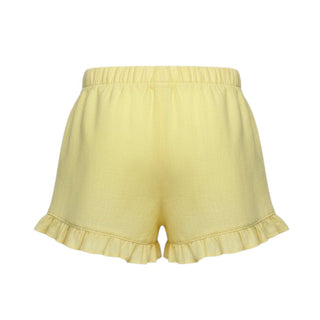 J.o Milano Shorts Gialli In Lino Per Bambina 674C5J
