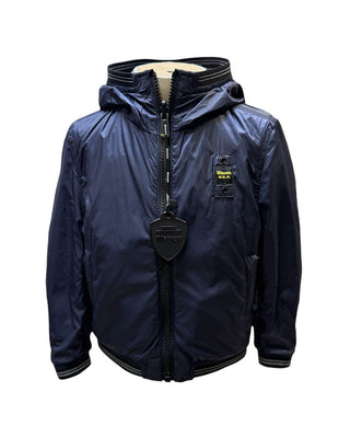 Blauer Giubbino con cappuccio 25SBLKC06443