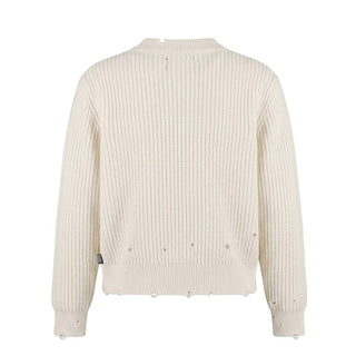 MM6 Maison Margiela Maglia Avorio In Misto Lana M61057-MM08W-M6101 Per Bambina